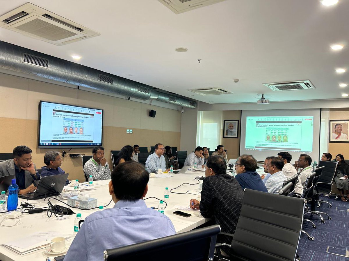 The third session of the workshop on 'Emerging Technologies - Computer Vision, ChatGPT & No Code Tool', was held at the Karmayogi Bharat office, in partnership with the Wadhwani Centre for Govt Digital Transformation. Participants from various Depts joined in person & virtually.