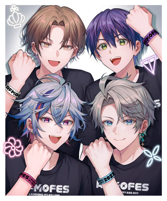 こちらは合同イラスト本 『RFMO-FES 2023』のノベルティとなったチェキ風ポストカードイラストです(掲載許可を頂いてます) 