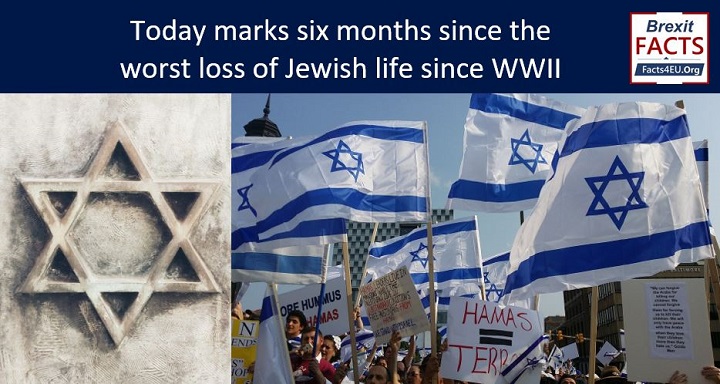 Today marks six months since the worst loss of Jewish life in one day since WWII. Hamas still holds hostages after barbaric and inhuman crimes, still vows to destroy Israel. Your summary is here : facts4eu.org/news/2024_apr_… And please repost! @caaauk @Oct_Declaration @UKLFI