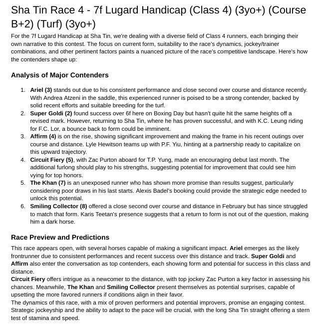 hotbets365's tweet image. Sha Tin Race 4 #RacePreview
@HKJC_Racing
#HKRacing