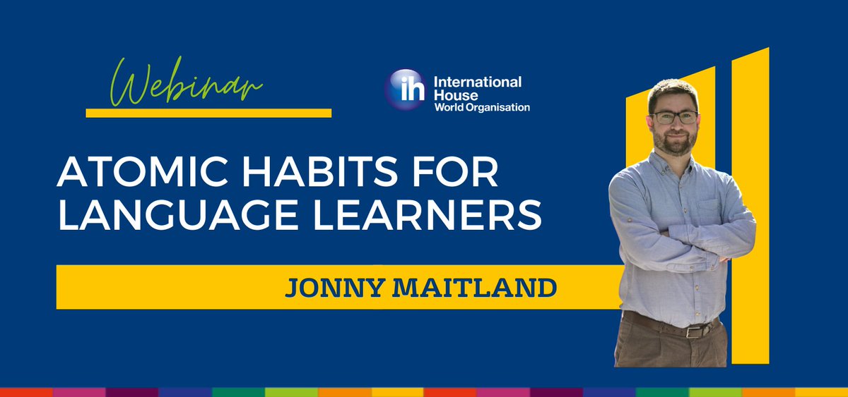 How can encouraging habits in students transform their language learning journey?

Find out in IH World’s webinar 💻 hosted by Jonny Maitland from IH Cordoba.

📅 29th April
🕛 12:00 pm GMT

Register here 👉 us02web.zoom.us/meeting/regist…

#LearningHabits #IHWebinars #IHCPD