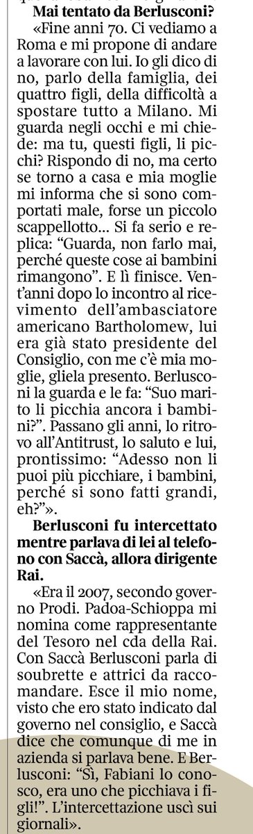 Uno degli aneddoti più belli mai sentiti a proposito di Silvio Berlusconi. L’intervista integrale a Fabiano Fabiani sul @Corriere di oggi 👇 corriere.it/cronache/24_ap… @a_cazzullo