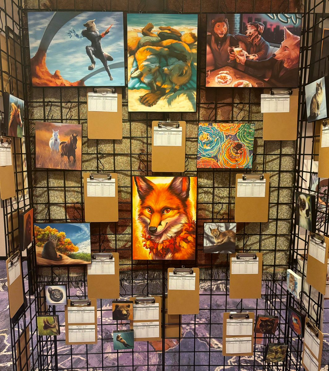 If you are at #goldenstatefurcon swing by the art show today for your last chance to take home my work!
