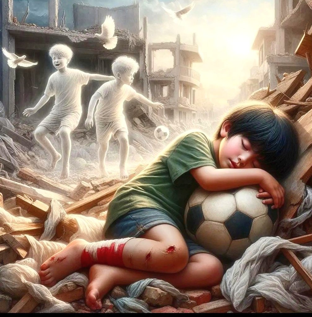 کودکیت چه شد؟
ای خفته در رنج و درد ...💔
#از_غزة_بگو 
#جان_من_غزة