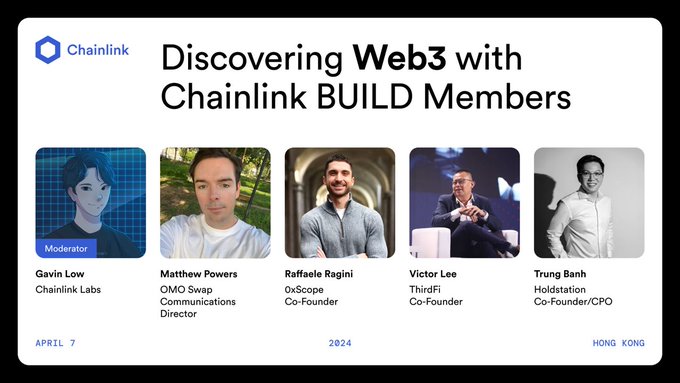 Meet us IRL at 💬Discovering Web3 Frontiers in Hong Kons hosted by <a href="/chainlink/">Chainlink</a> 

🕑April 7, 2 PM UTC+8