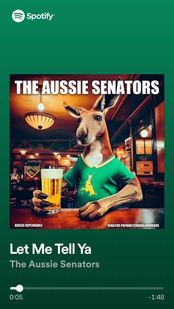 Still a bloody grouse song: Let Me Tell Ya ‘Bout This Pedo Island! By The Aussie Senators #DeathPenaltyForPedophiles #Spotify #EpsteinDidntKillHimself  open.spotify.com/track/1LGn4eEt…