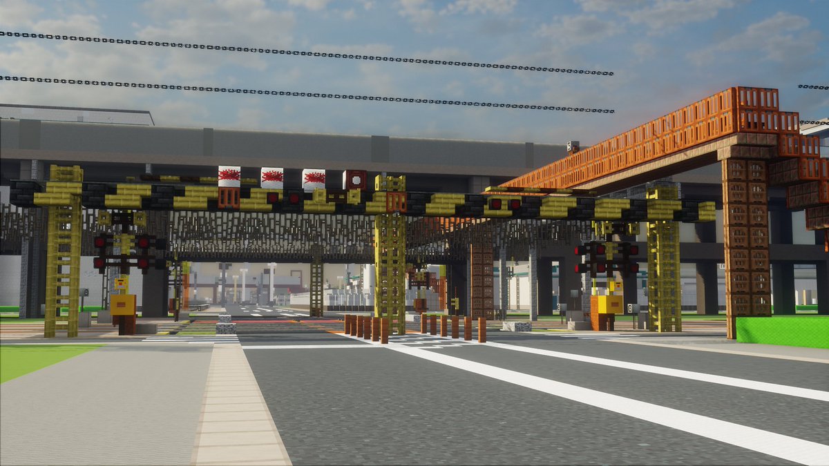 Sayama_City's tweet photo. 佐山県某所の踏切
#佐山県 #Minecraft https://t.co/NlKpIFli9a