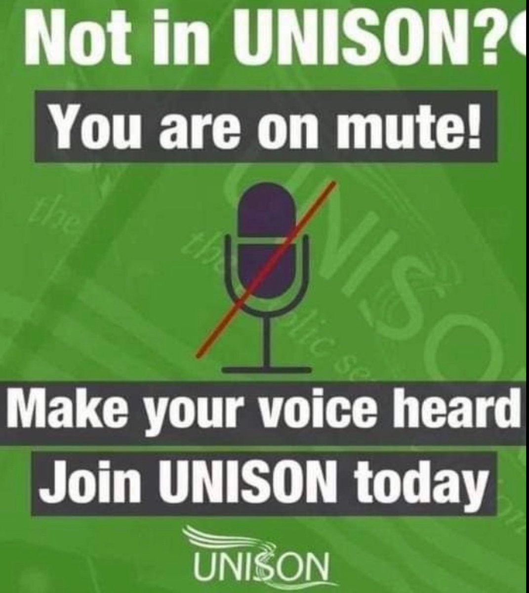 Our membership is increasing, and that means we are stronger. If you work for public services, don't leave yourself on mute Join.unison.org.uk