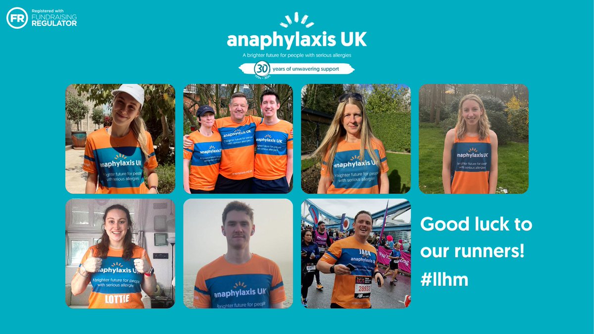 🏃‍♀️ Wishing our fantastic runners the very best of luck as they proudly take on the @LLHalf today for Anaphylaxis UK! And special shout out to John, who is running the ABP Southampton 10km for us, too 👏 #LLHM2024 #abpsouthamptommarathon