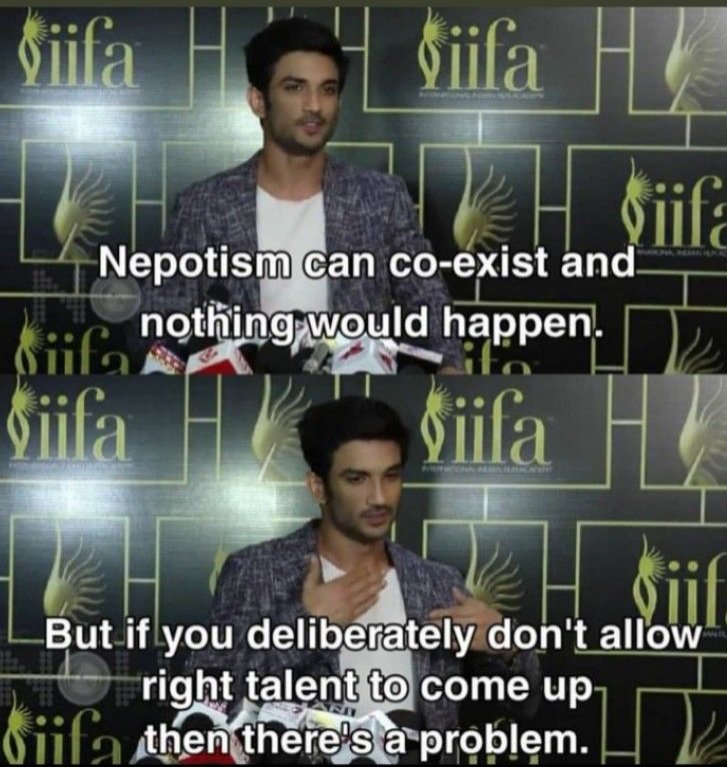 He exposed them to d core that's why today his words have become reality,structure of industry is collapsing. We have no mercy for those those who have no respect for talent,we reject those who didn't accept him we proudly #BoycottBollywood forever. Sushant Nemesis Of Bollywood