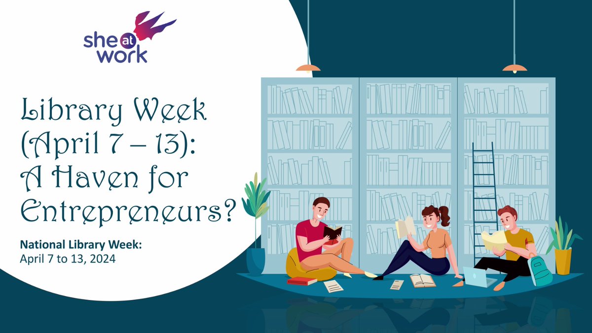 During Library Week, let's celebrate libraries as invaluable resources for entrepreneurs, offering knowledge, support, and inspiration! Read more: tinyurl.com/528npkau #LibraryWeek #WomenEntrepreneurship #WomenEntrepreneurs #WomenEmpowerment