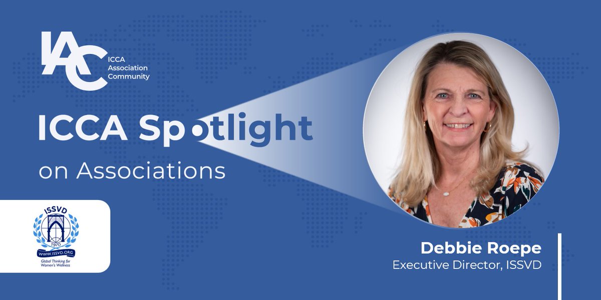 🔦ICCA Spotlight on Associations, an in-depth look into the people working in the world of associations. This month we asked Debbie Roepe @ISSVD from our #AssociationCommunity to share their vision, mission, thoughts & feelings about the work they do 👉ow.ly/X6LE50R9bnC