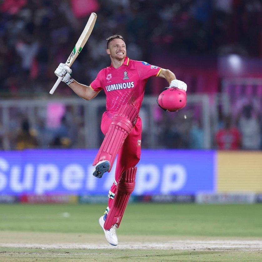 Jos Buttler becomes the FIRST player to score 2 IPL hundreds in chases against a team. 106*(60) vs RCB, 2022 100*(58) vs RCB, 2024 #TATAIPL