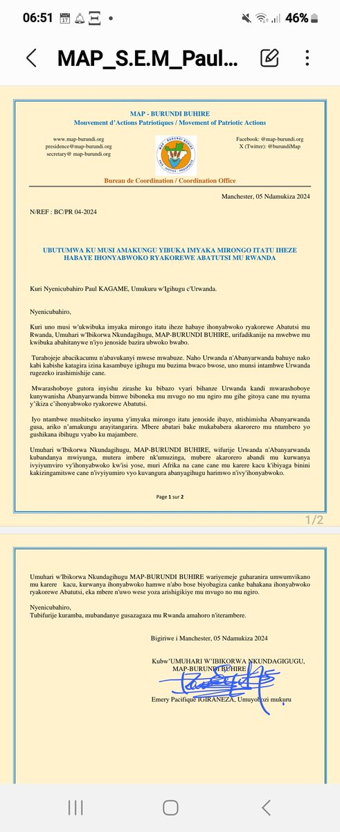 igiranezaep's tweet photo. 30 years since the start of the 1994 Genocide against the Tutsi in #Rwanda, a period of unspeakable inhumanity;  I wrote to HE president @PaulKagame  #Rwanda On behalf of @BurundiMap to express our support and in appreciation of his leadership.
@RwandaTV
@IGIHE @kigalitoday https://t.co/azDGJHVKiS