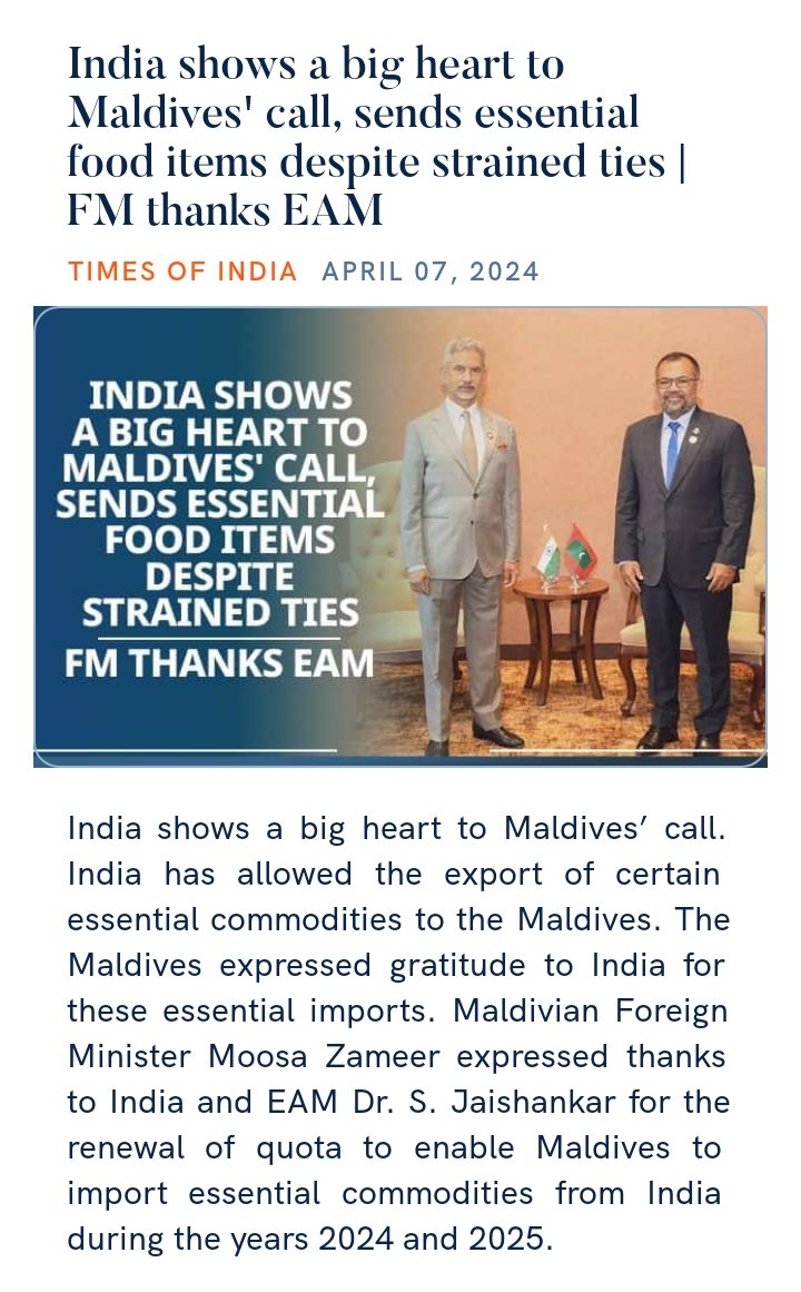 AmitJainHMH's tweet photo. India shows a big heart to Maldives' call, sends essential food items despite strained ties | FM thanks EAM
https://t.co/0QxbwDwlRO

via NaMo App https://t.co/DWcjVrywuo