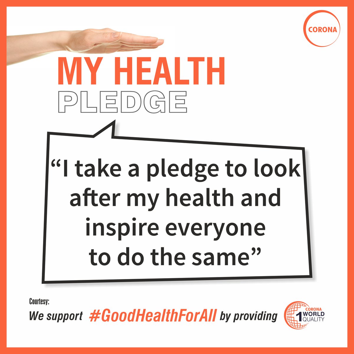 This year #WHO is addressing health challenges around the world with the theme "My Health, My Right".

CORONA Remedies Private Limited also support #GoodHealthforAll. 

#CORONA #CoronaRemedies #GoodHealthforAll #WorldHealthDay #WHO #MyHealthMyRight #Wellness #MyHealthPlege