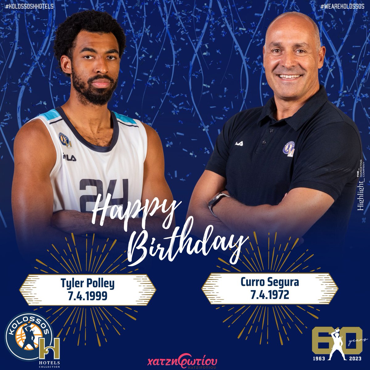 KolossosHHotels's tweet image. 🎂 Happy Birthday Tyler Polley &amp;amp; @CurroSegura !

🔵⚪️ We wish you all the best!

#kolossoshhotels #wearekolossos #weareone #weareblue #birthdays