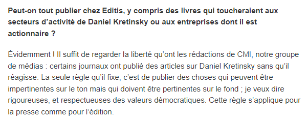 📚 La création d'un 'Editis Média Groupe', le marché du livre, la liberté éditoriale, les projets de développement et de rachats, le rôle de Daniel Kretinsky, le concurrent Hachette, CNews... Denis Olivennes s'est largement confié à Ouest-France. 📰 ouest-france.fr/culture/livres…