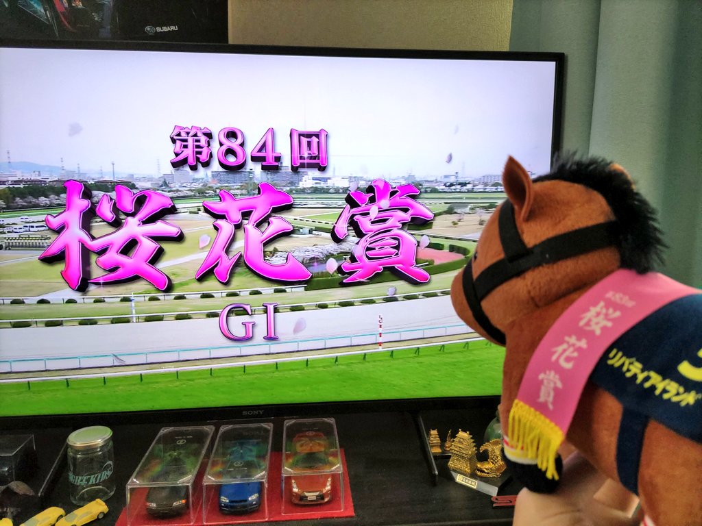 桜満開の阪神競馬場でのレース🌸
間もなく開始🎵🌸
#桜花賞
#リバティアイランド