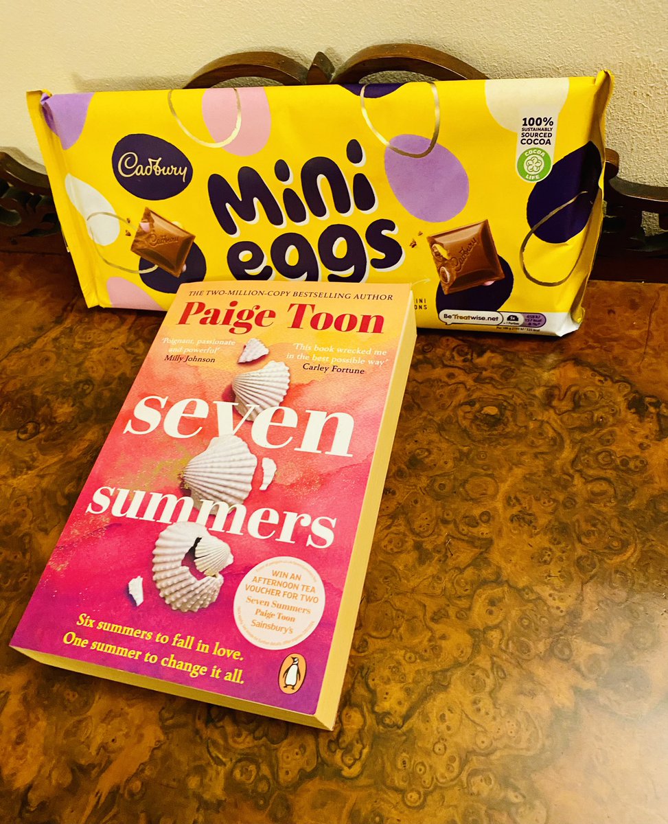 Good morning! It’s giveaway time. Today you can win a copy of Seven Summers with sprayed edges and a large mini egg bar. UK only. Repost & follow to enter. Closes 10/04/24 at 11.59pm.