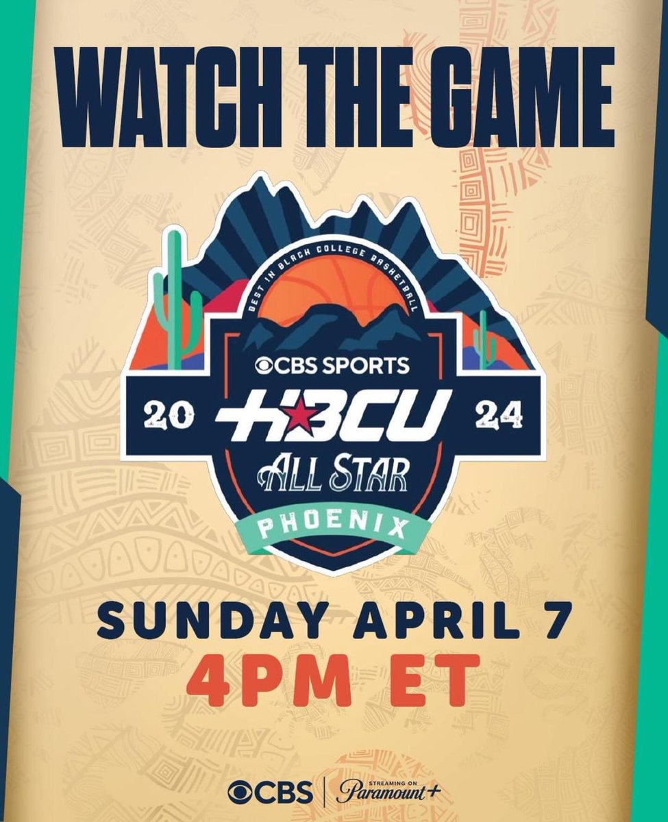 It’s time!  Let’s Support our HBCU’s by tuning in on CBS!! The Game is SOLD OUT in Phoenix! Please share!