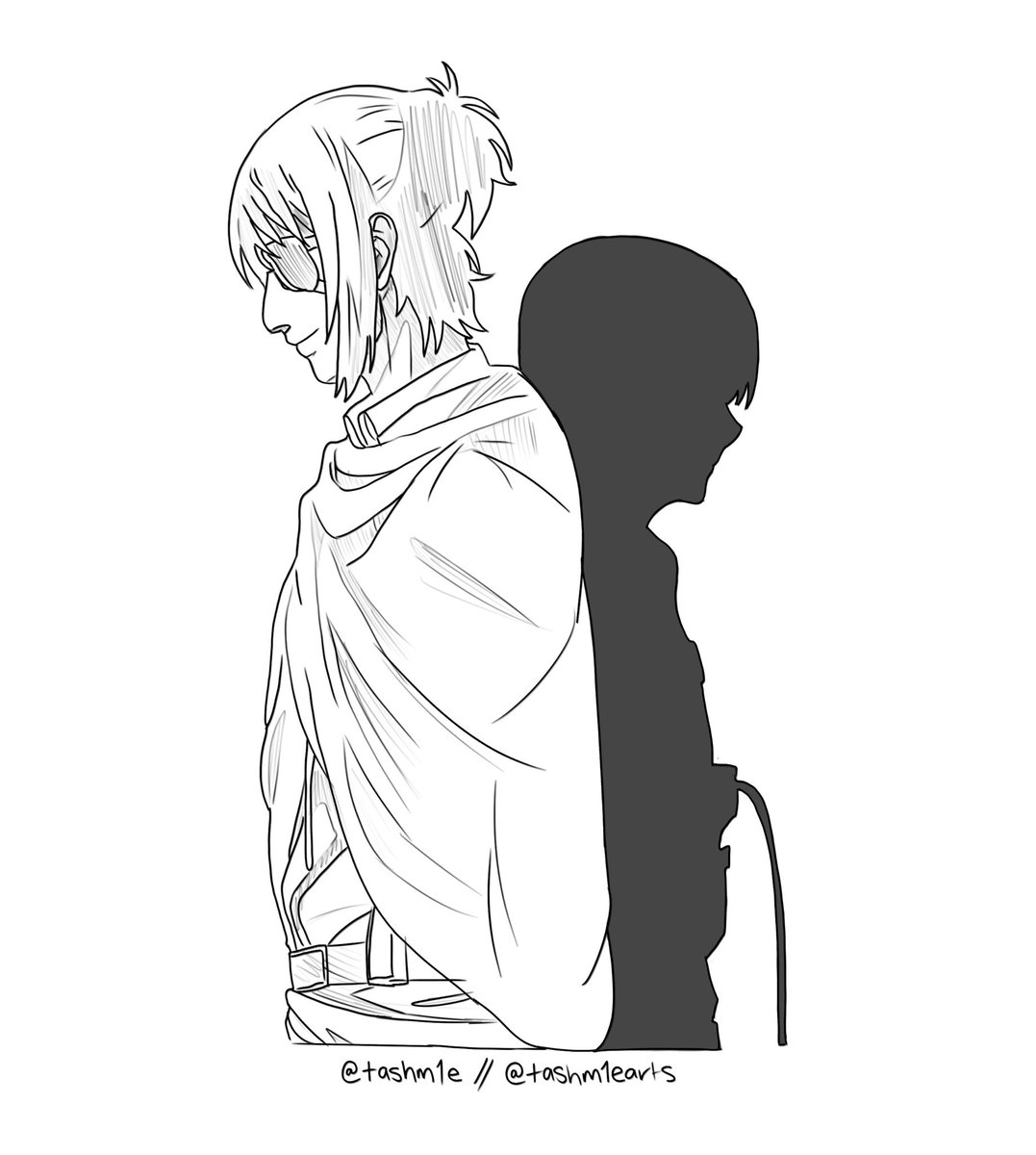 tashm1e's tweet photo. hange x levi matching tattoo design drawn by me ♡ 
(id be surprised and honoured if so but credit if used!)
#AttackOnTitan #leviackerman #hange #進撃の巨人 https://t.co/d5BafQBjcW