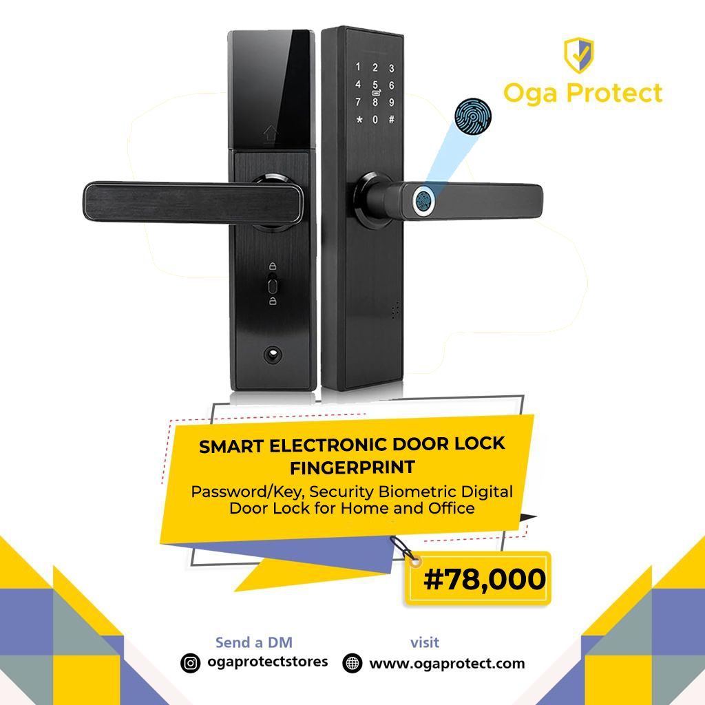Ogaprotectstore's tweet photo. Introducing the new 4-in-1 keyless entry smart lock! Unlock with fingerprint,  password, or key. Durable, modern design. Easy to manage users and waterproof. Powered by 4xAAA batteries with low power design. #SmartLock #HomeSecurity 

#78,000.

#Fingerprintlock #Smartlock https://t.co/vLD7yBtHmF