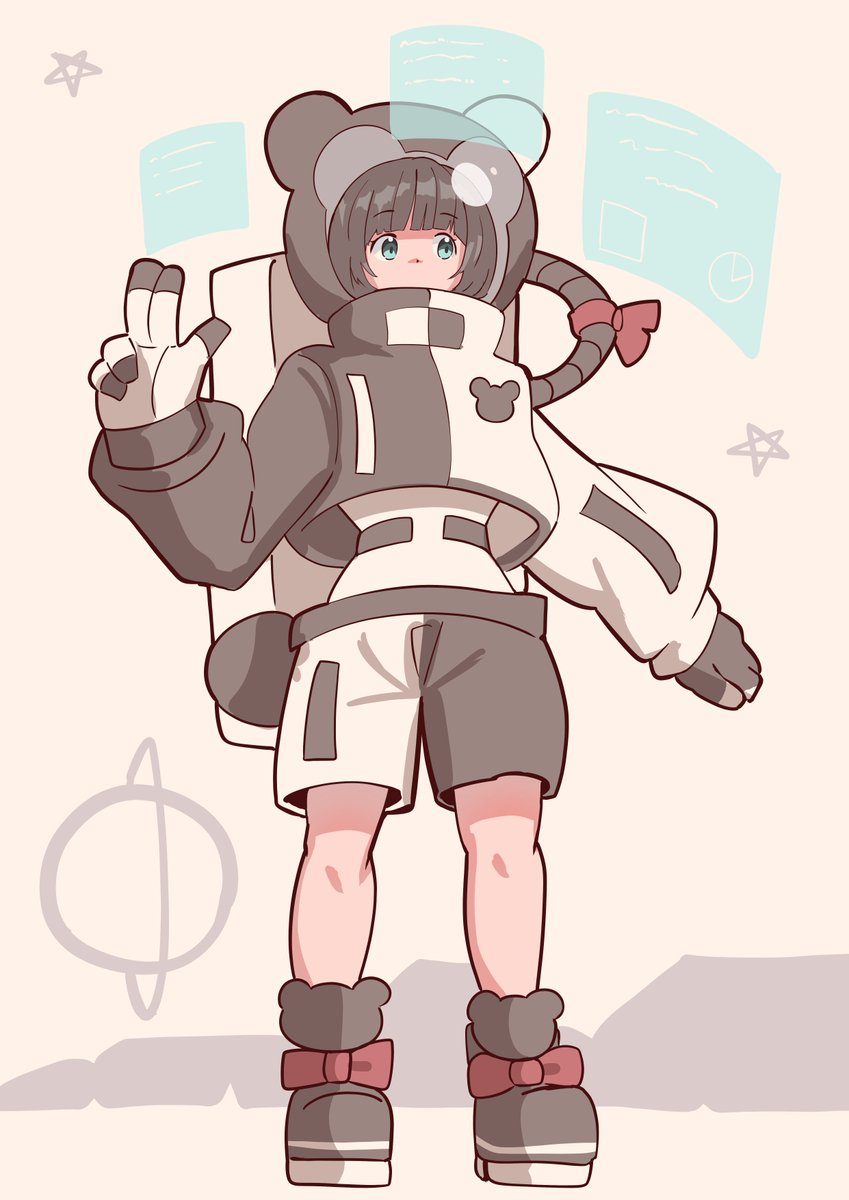 「クマ宇宙服 #イラスト #illustrations 」|こたつネ(Kotatsune)のイラスト