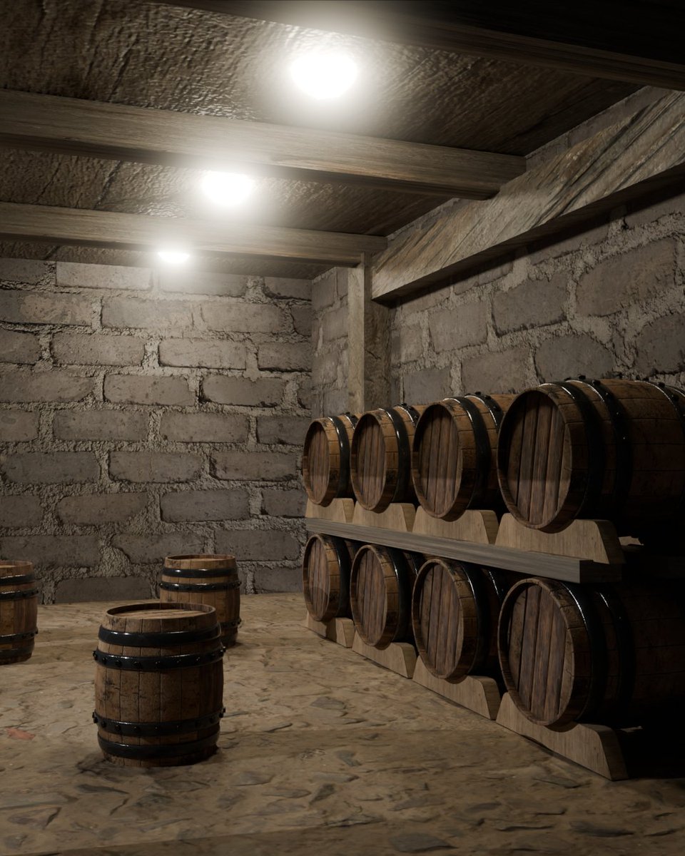 Barrel Storage. 
Done with Blender 

#b3d #3denvironment