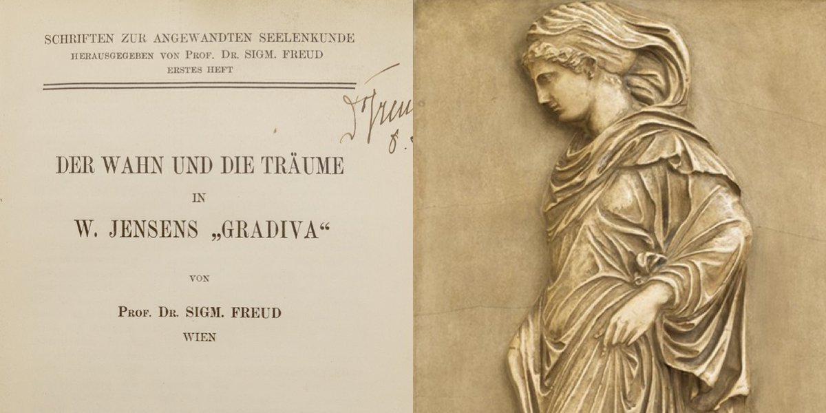 Last chance to book! From The Library of Sigmund Freud: Delusions and Dreams in Jensen’s “Gradiva”. Online talk that will trace the pathways of Freud’s archaeological desire through his analysis of the ‘delusions’ and ‘dreams’ in Jensen’s novella. 8 April. ow.ly/rLxK50QJeOf