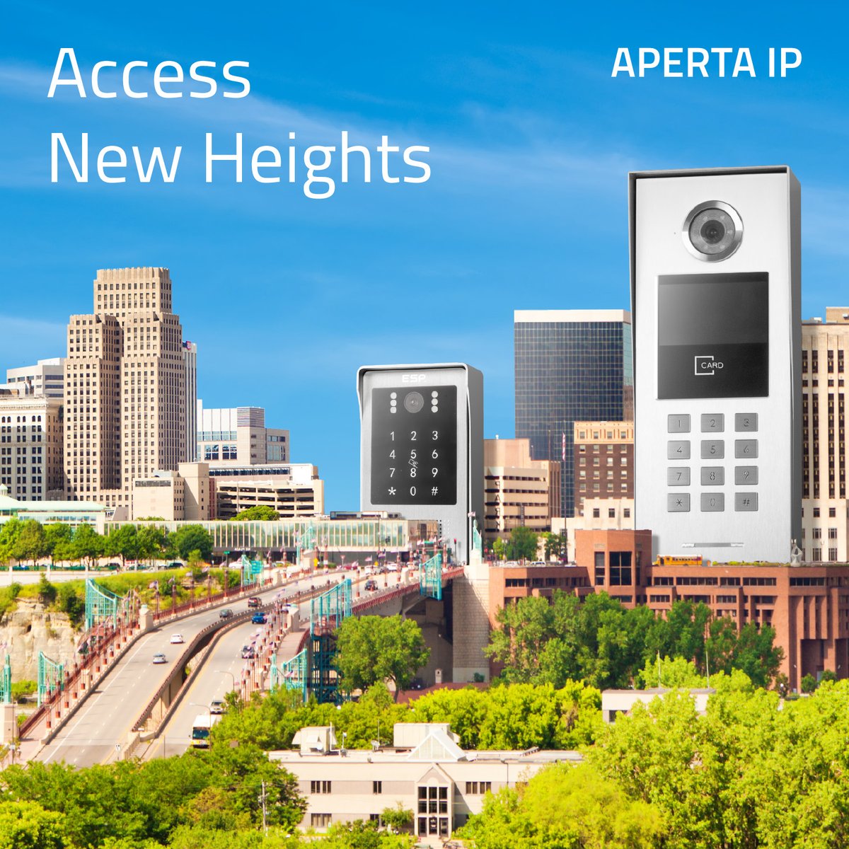 Reach new heights with Aperta IP access control 🏙️ Our range of IP PoE door stations and monitors is perfect for large apartment blocks, accommodating up to 200 users! 🚪 espuk.com/marketing/_med… #AccessControl #ESP #ApertaIP