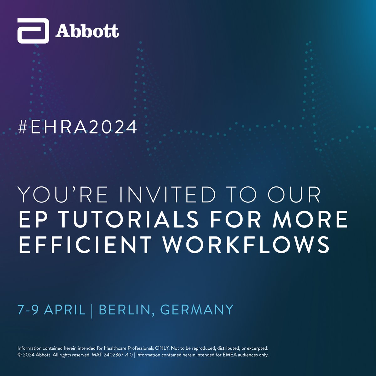 #EHRA2024 is underway! I’m heading to our practical EP tutorials to hear our expert faculty share how they’re harnessing our #MedTech advancements to optimize workflows and improve patient outcomes.  

See our sessions: bit.ly/3v7sukb 

#AbbottProud