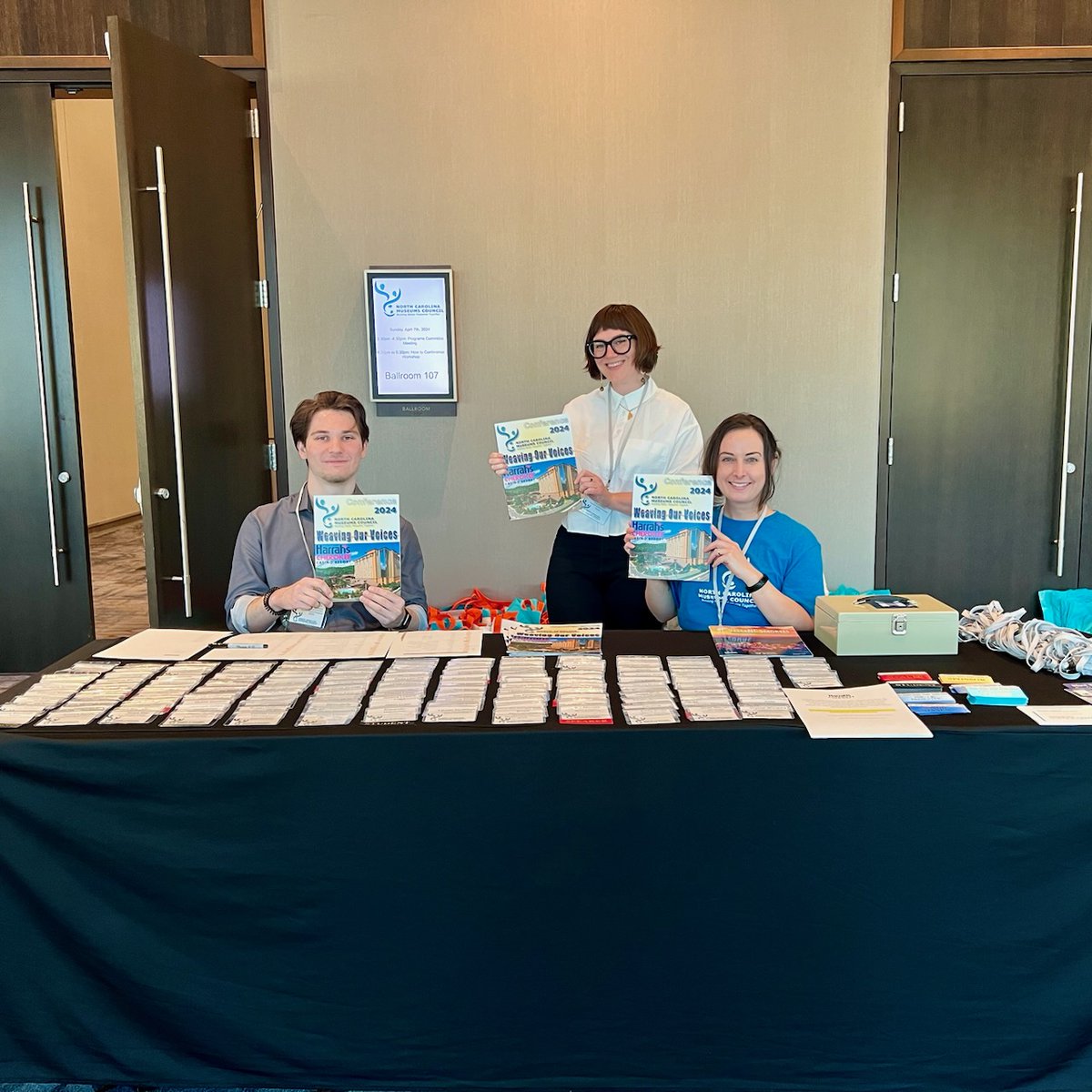 #NCMC2024 check-in is officially open in front of Ballroom 107! 

#ncmc #ncmuseumscouncil #NCMC2024 #museumsadvocacy #museums #museumsmatter #ncmuseums #visitnc #northcarolina #cherokee #nc