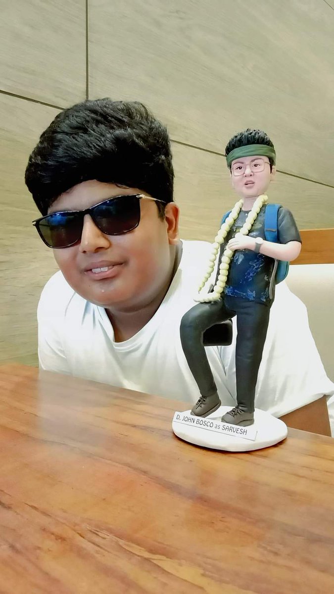 Thanks @rparthiepan for creating my miniature @immancomposer @dopgavemic @k33rthana @GenauRanjith @AdithyarkM @Iam_Nithyashree @shreyaghoshal @iYogiBabu @onlynikil @shrutihaasanFC1 @teenzmovieoffl @nithyaatweets @SakthiFilmFctry @saregamasouth @ELMA_PICTURES