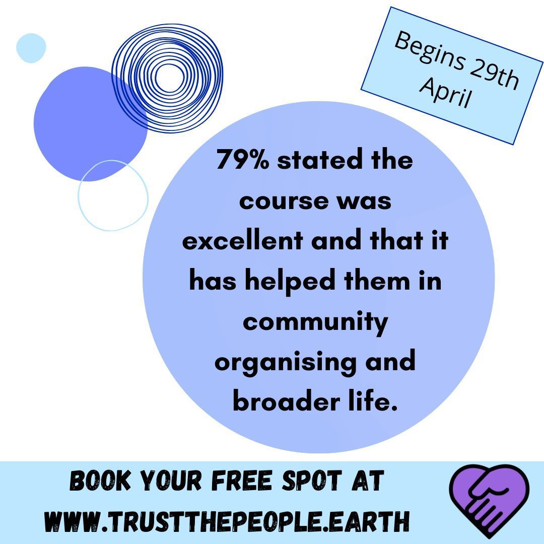 Trust the People is a grassroots community building movement, sharing democratic tools to help people support their communities in the face of local and global crises. Our next FREE 4 week online course starts Mon 29th April. Sign up at trustthepeople.earth

#realdemocracy