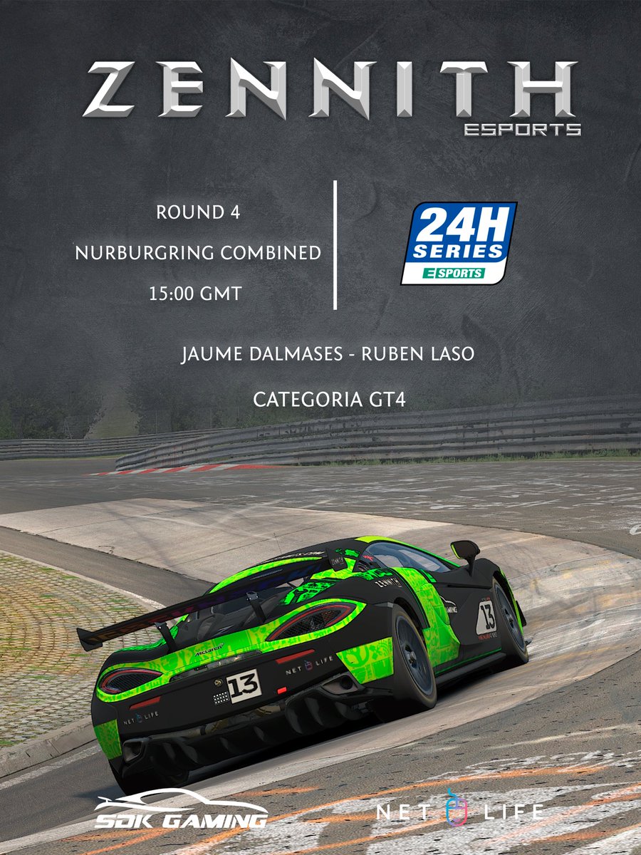 ⚫️🟢RACE🟢⚫️ 

Today fourth round of the <a href="/24H_ESPORTS/">24H SERIES ESPORTS</a> 
<a href="/jaume_dalmases/">Jaume Dalmases</a> and <a href="/RubnLaso/">Ruben Laso Rodríguez</a> will be fight on Green Hell!! 

#KRYPTONITE #GASKNOCK 
<a href="/SDK_GAMING_/">SDK Gaming</a>  <a href="/NetLifeGaming/">NetLife Gaming</a>