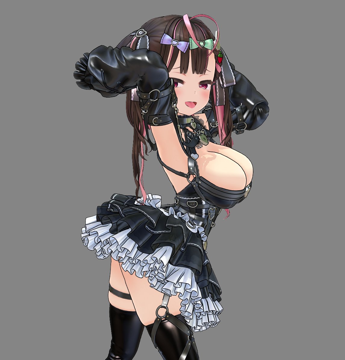 良い感じにテカらせるの難しいィ #黒柚式 