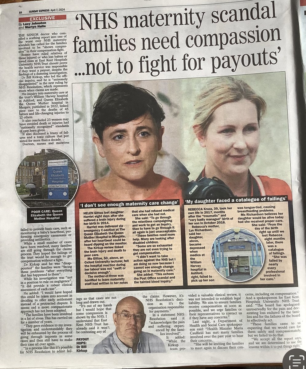 🚨 Families at the centre of one if the worst ever NHS maternity scandals must fight for compensation ⁦@BirthTrauma⁩