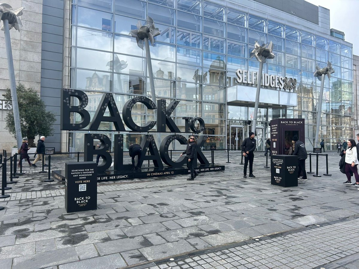 If you’re in Manchester today, head down to see our Back to Black title touring installation outside of Selfridges. You can also vote for your favourite Amy Winehouse song and listen to some of her iconic classics 🖤