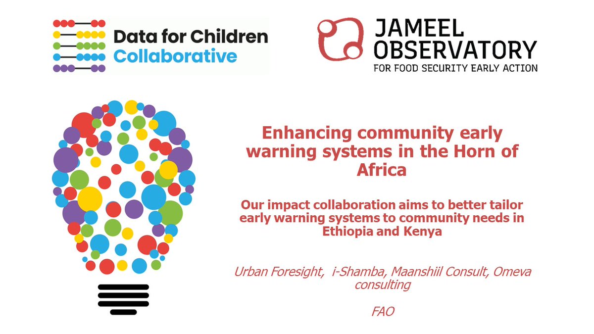 Our new impact collaboration aims to better tailor early warning systems to community needs in Ethiopia and Kenya #earlyaction #earlywarning With @dataforchildren, @UrbanForesight, @theishamba, @MaanshiilCo, Omeva Consulting and @fao jameelobservatory.org/ews_collaborat…