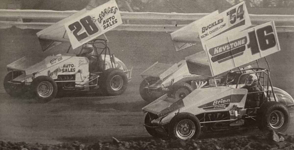 Dan Dietrich #28s, Frankie Kerr #K54, & Bobby Weaver #16 during ‘87 action ⁦@WilliamsGrove⁩ 📸 D. Greenawalt