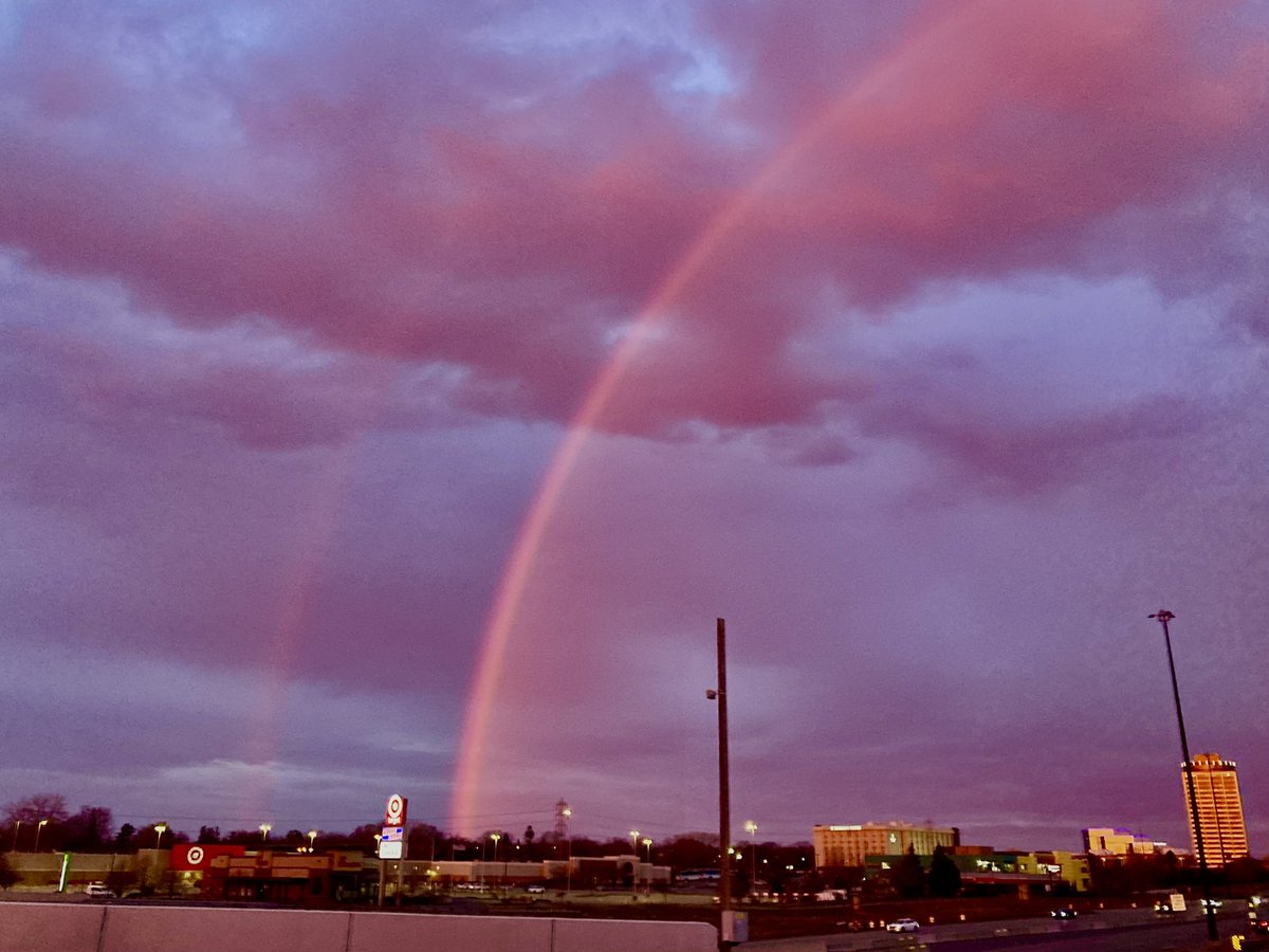 Double rainbow starting off our Sunday! Today is going to be a gooood day!