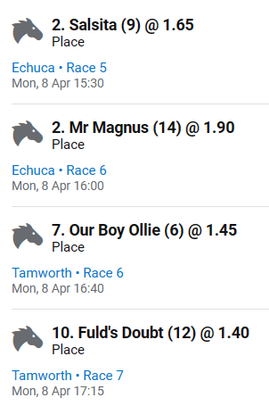 DavesRetired's tweet image. 🏇 Monday Multi. #BitOfFun #BeerMoneyBets Odds are $6.36 🤞#YouDoYou #FollowersBeware