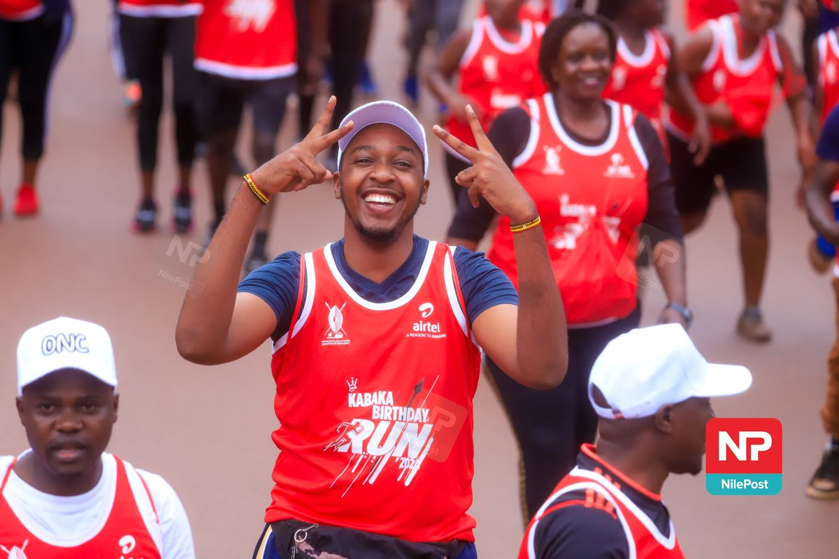 This morning at Lubiri - Mengo, the ONC head, SPA Hajjat Hadijah Namyalo mobilized and joined thousands of Bazzukulu ba'Museveni to participate in the #KabakaBirthdayRun2024. This year's run is under theme 'Men are stars in the fight against HIV/AIDS to save a girl child'