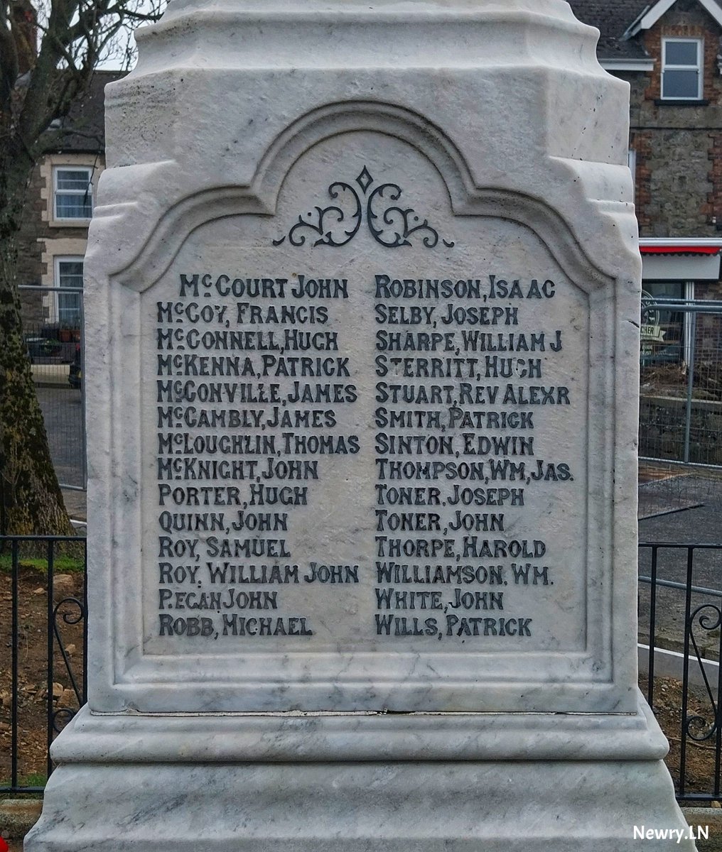 johnmccabe1948's tweet photo. On this day ninety years ago, on April 7th, 1934, the #Bessbrook War Memorial was unveiled in remembrance of 85 of its villagers, including my great uncle and namesake see #Newry.LN on Facebook to learn more and a @BelTel report from the occasion. https://t.co/fMrfT5lltp