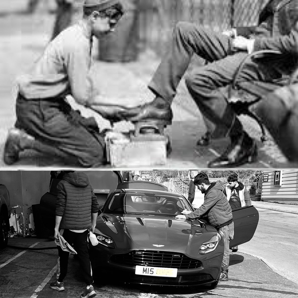 Nothing changed in 100 years. Back then men did t like cleaning their own shoes. Now it’s cars. #Motoringemployment