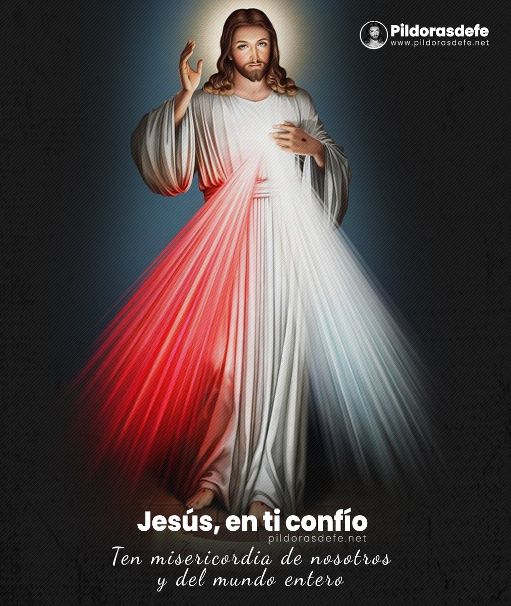 🙏 Gracias, Divina Misericordia de Jesús, por todo lo bueno que haces en mi vida. Aumenta mi fe en este nuevo día para superar toda dificultad. Protege mi hogar, cuida a mis seres amados. Que camine seguro que me sostienes. Pongo todo en tus Manos. Amén.