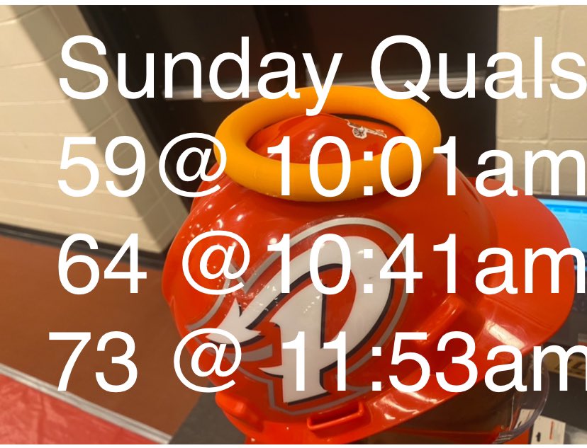 Three more Quals matches for the Pike RoboDevils today at the Indiana State Championship. Stream here m.twitch.tv/firstinrobotics <a href="/PikeSchools/">Pike Twnshp Schools</a>