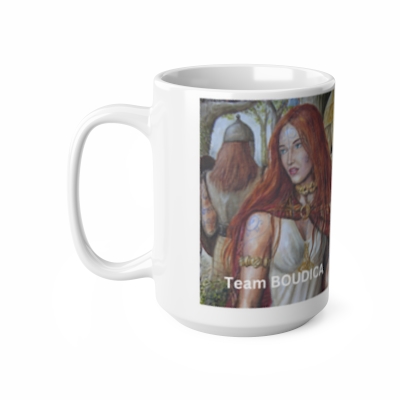 Ceramic Coffee Cups, 11oz, 15oz Team Boudica Coffee Mug tinyurl.com/a7fkf7js #etsyelite #etsymade #artistsofinstagram #etsyuk #shophandmade #shopsmallbusiness #shopsmallbiz #etsysmallbusiness #etsy #shopetsy #etsytribe #etsybestsellers