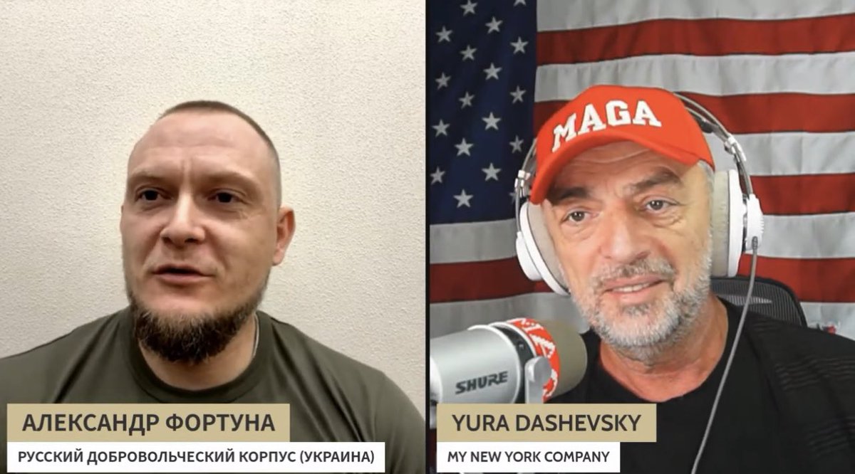 New York MAGA blogger Yura Dashevsky, whose Jewish parents escaped the Holocaust in Ukraine by moving to Uzbekistan as per his bio, adoringly interviews Aleksandr “Fortuna” of Ukraine’s Russian Volunteer Corps, whose members proudly describe themselves as heirs of Hitler’s…
